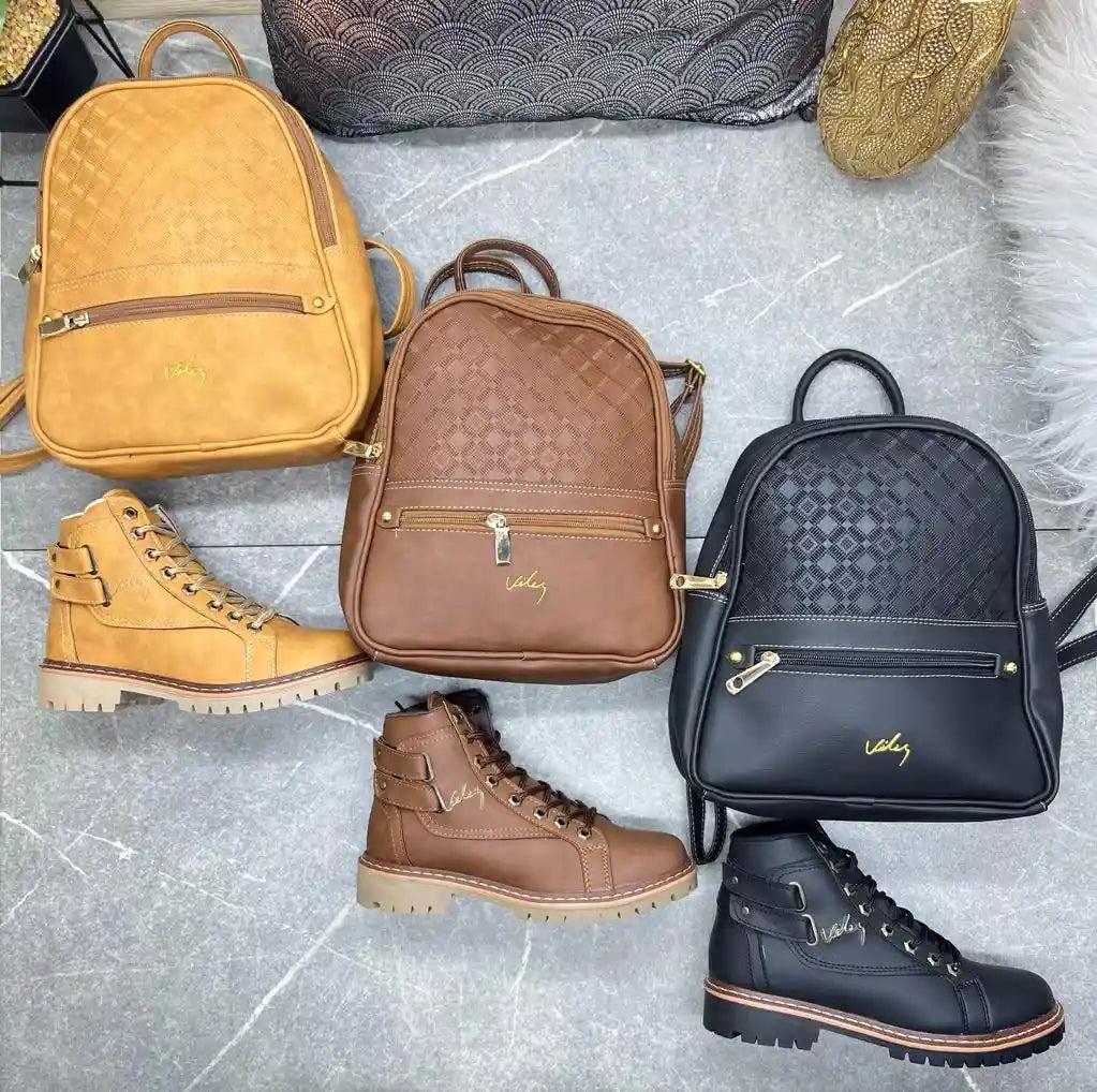 COMBO DAMA  BOLSO - BOTIN VÉLEZ