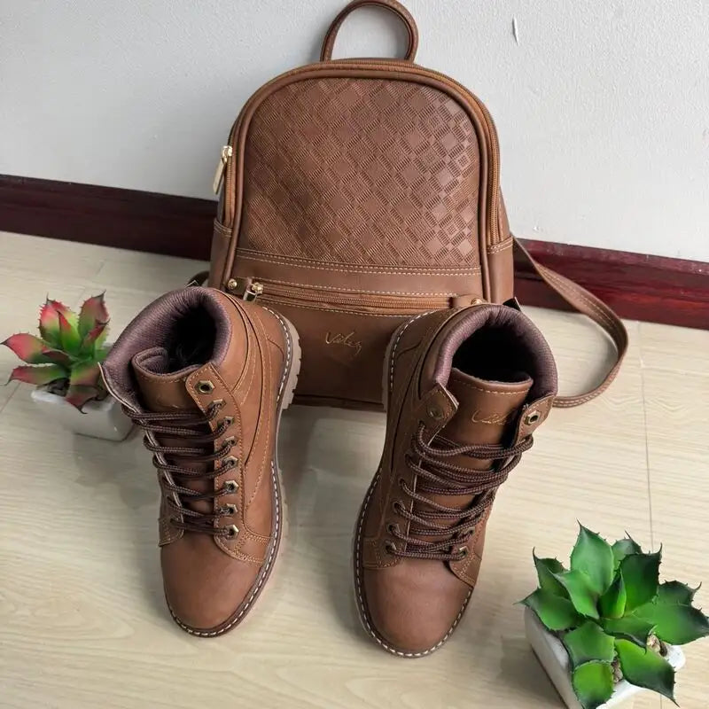 COMBO DAMA  BOLSO - BOTIN VÉLEZ